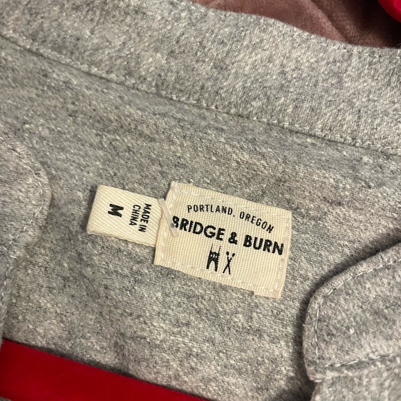 Gray Long Sleeve Shirt Dress - Picture 2 of 2